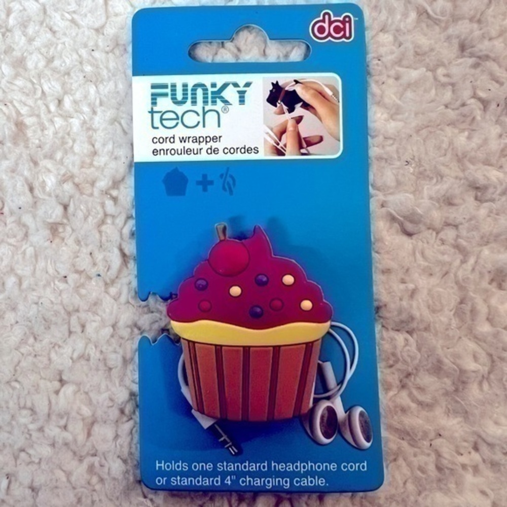 DCI "Cupcake" Funky Tech Charging or Headphone Cord Wrap